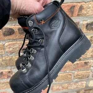 Harley-Davidson Black and Orange Women’s Boots.